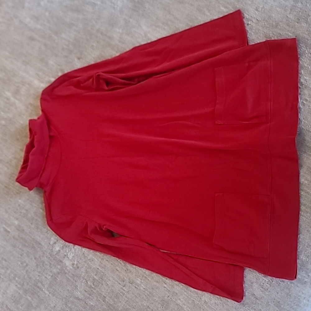 J Jill red turtle neck top small